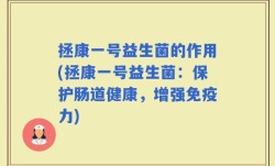 拯康一号益生菌的作用(拯康一号益生菌：保护肠道健康，增强免疫力)