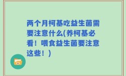 两个月柯基吃益生菌需要注意什么(养柯基必看！喂食益生菌要注意这些！)