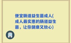 便宜肠道益生菌成人(成人最实惠的肠道益生菌，让你健康又放心)