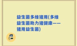 益生菌多维猪用(多维益生菌助力猪健康——猪用益生菌)