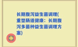 长期腹泻益生菌调理(重塑肠道健康：长期腹泻多菌种益生菌调理方案)