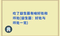 吃了益生菌有啥好处和坏处(益生菌：好处与坏处一览)