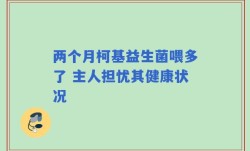 两个月柯基益生菌喂多了 主人担忧其健康状况