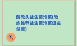 酸教头益生菌泡菜(教练推荐益生菌泡菜促进健康)