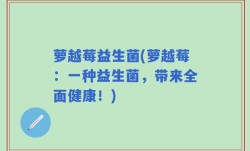 萝越莓益生菌(萝越莓：一种益生菌，带来全面健康！)