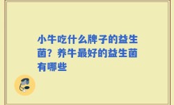 小牛吃什么牌子的益生菌？养牛最好的益生菌有哪些
