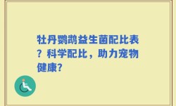 牡丹鹦鹉益生菌配比表？科学配比，助力宠物健康？