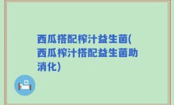 西瓜搭配榨汁益生菌(西瓜榨汁搭配益生菌助消化)
