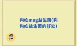 狗吃mag益生菌(狗狗吃益生菌的好处)