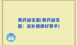 黄药益生菌(黄药益生菌：滋补健康好帮手)