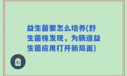 益生菌要怎么培养(野生菌株发现，为肠道益生菌应用打开新局面)