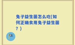 兔子益生菌怎么吃(如何正确食用兔子益生菌？)