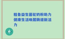 粗鲁益生菌驼奶粉助力健康生活唤醒肠道新活力
