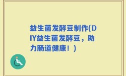 益生菌发酵豆制作(DIY益生菌发酵豆，助力肠道健康！)