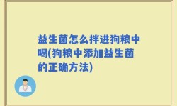益生菌怎么拌进狗粮中喝(狗粮中添加益生菌的正确方法)