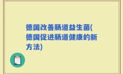 德国改善肠道益生菌(德国促进肠道健康的新方法)