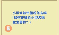 小型犬益生菌粉怎么喝(如何正确给小型犬喝益生菌粉？)