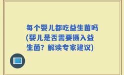 每个婴儿都吃益生菌吗(婴儿是否需要摄入益生菌？解读专家建议)