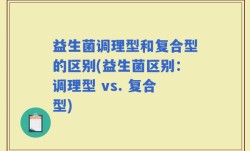 益生菌调理型和复合型的区别(益生菌区别：调理型 vs. 复合型)