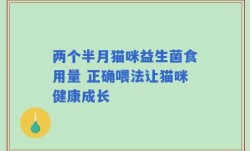 两个半月猫咪益生菌食用量 正确喂法让猫咪健康成长