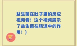 益生菌在肚子里的反应视频看！这个视频展示了益生菌在肠道中的作用！)