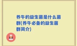 养牛的益生菌是什么菌群(养牛必备的益生菌群简介)