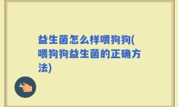 益生菌怎么样喂狗狗(喂狗狗益生菌的正确方法)