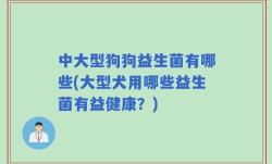 中大型狗狗益生菌有哪些(大型犬用哪些益生菌有益健康？)