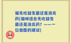 猫先吃益生菌还是消炎药(猫咪适合先吃益生菌还是消炎药？——一位兽医的建议)
