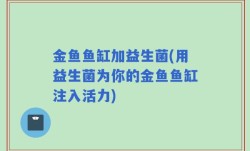 金鱼鱼缸加益生菌(用益生菌为你的金鱼鱼缸注入活力)