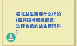 猫吃益生菌要什么样的(照顾猫咪肠道健康：选择合适的益生菌饲料)
