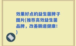 效果好点的益生菌牌子图片(推荐高效益生菌品牌，改善肠道健康！)