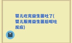 婴儿吃完益生菌吐了(婴儿服用益生菌后呕吐反应)