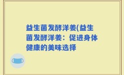 益生菌发酵洋姜(益生菌发酵洋姜：促进身体健康的美味选择