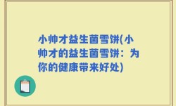 小帅才益生菌雪饼(小帅才的益生菌雪饼：为你的健康带来好处)