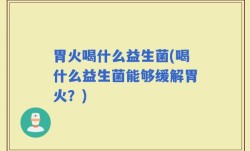 胃火喝什么益生菌(喝什么益生菌能够缓解胃火？)