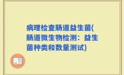 病理检查肠道益生菌(肠道微生物检测：益生菌种类和数量测试)