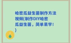 哈密瓜益生菌制作方法视频(制作DIY哈密瓜益生菌，简单易学！)
