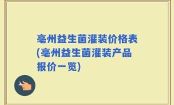 亳州益生菌灌装价格表(亳州益生菌灌装产品报价一览)