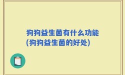 狗狗益生菌有什么功能(狗狗益生菌的好处)