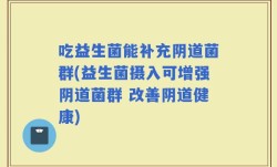 吃益生菌能补充阴道菌群(益生菌摄入可增强阴道菌群 改善阴道健康)