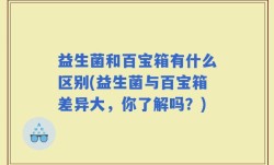 益生菌和百宝箱有什么区别(益生菌与百宝箱差异大，你了解吗？)