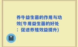 养牛益生菌的作用与功效(牛用益生菌的好处：促进养殖效益提升)