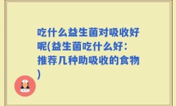 吃什么益生菌对吸收好呢(益生菌吃什么好：推荐几种助吸收的食物)