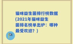猫咪益生菌排行榜数据(2021年猫咪益生菌排名榜单出炉：哪种最受欢迎？)