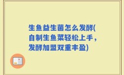 生鱼益生菌怎么发酵(自制生鱼菜轻松上手，发酵加盟双重丰盈)