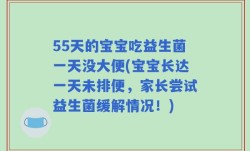 55天的宝宝吃益生菌一天没大便(宝宝长达一天未排便，家长尝试益生菌缓解情况！)