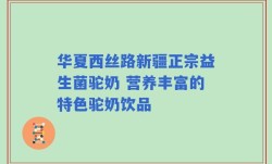 华夏西丝路新疆正宗益生菌驼奶 营养丰富的特色驼奶饮品