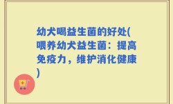 幼犬喝益生菌的好处(喂养幼犬益生菌：提高免疫力，维护消化健康)