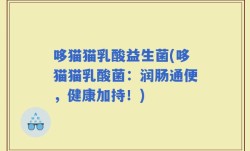 哆猫猫乳酸益生菌(哆猫猫乳酸菌：润肠通便，健康加持！)